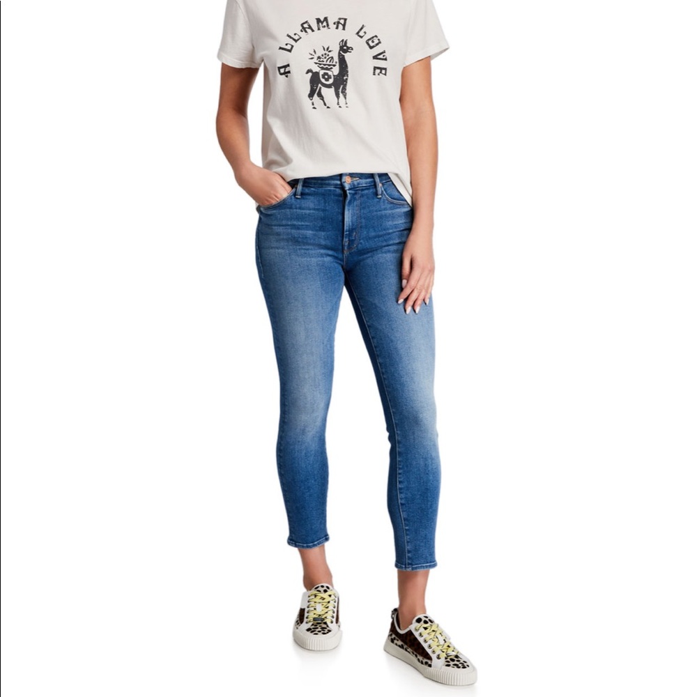Mother The Looker Mid-Rise Cropped Jeans